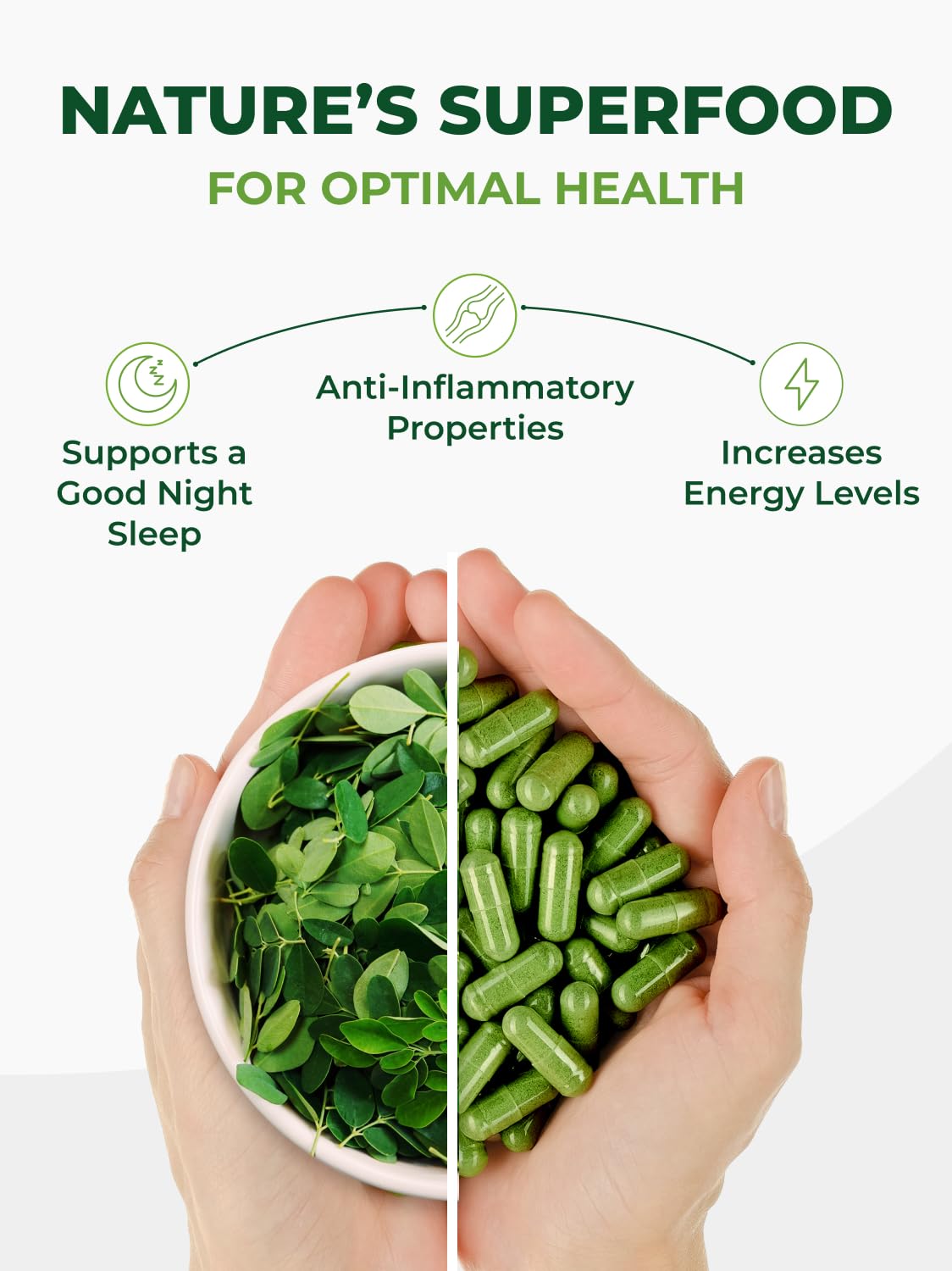 Organic Moringa Capsules 120ct 500mg N348
