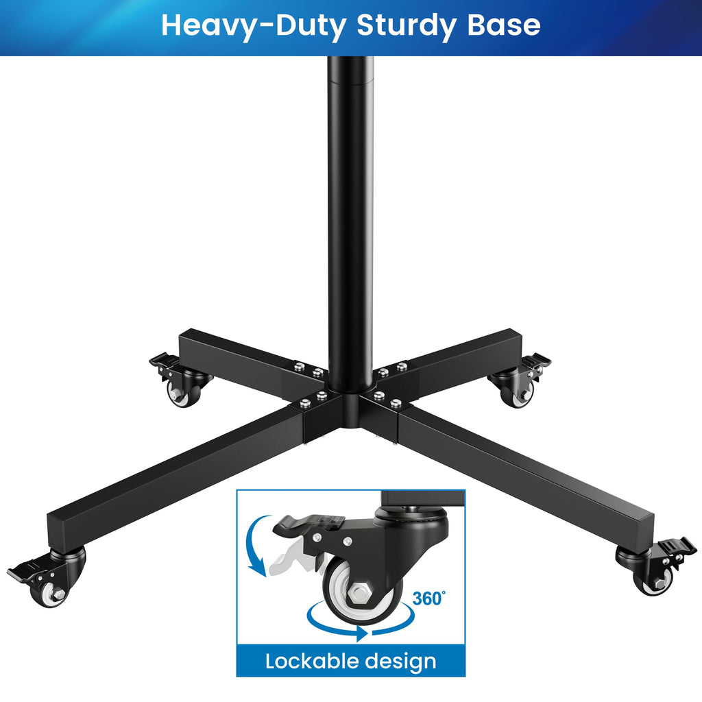 Rolling TV Stand for 14-55 Inch TV, Mobile TV Cart on Wheels, Max VESA 400x400mm, Holds 66 lbs P5756
