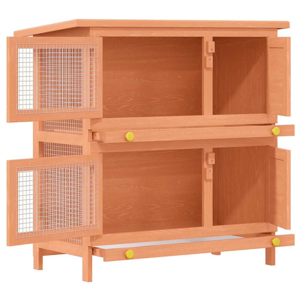 Outdoor Wooden Rabbit Hutch 2-Tier 36 Inch O627