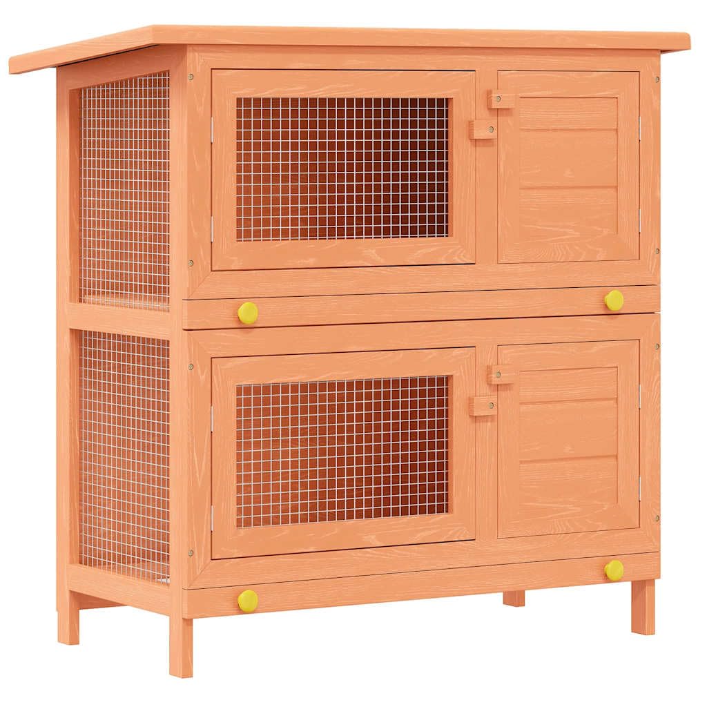 Outdoor Wooden Rabbit Hutch 2-Tier 36 Inch O627