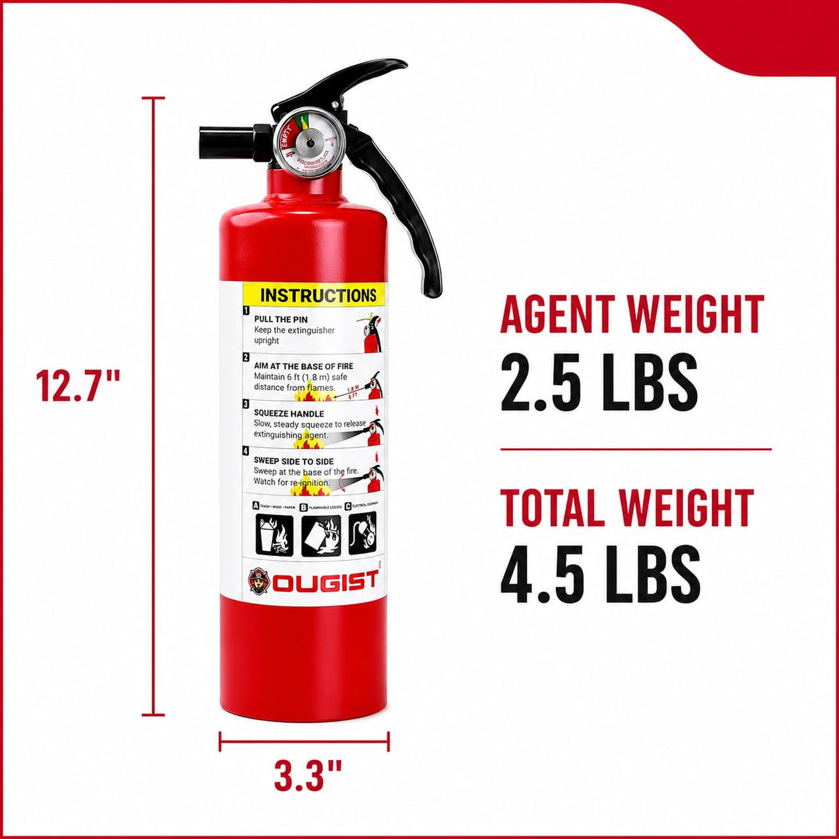 2.5 lb Dry Chemical ABC Fire Extinguisher Z157569