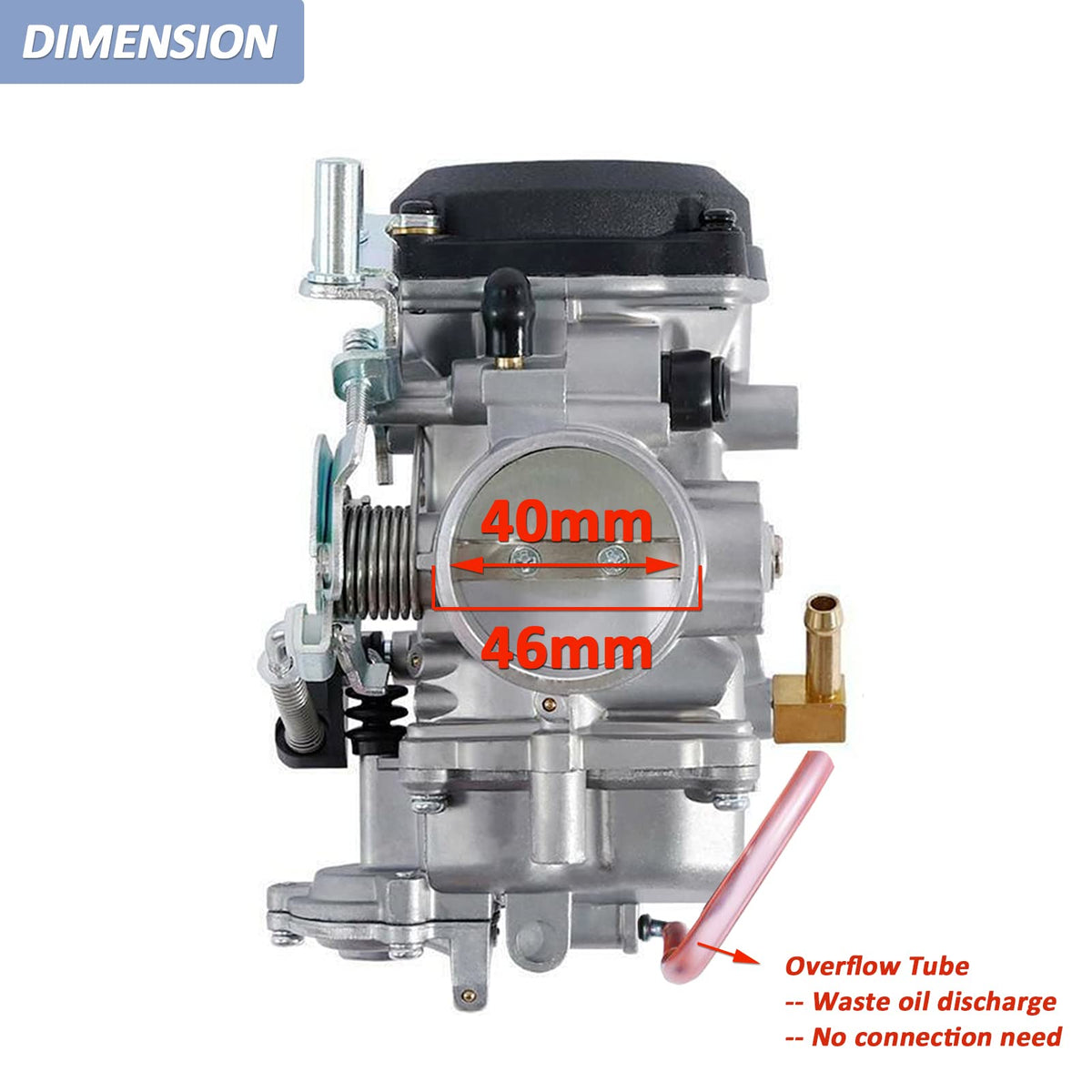 CV40 Carburetor with Fuel Filter Spark Plug Jets E99150