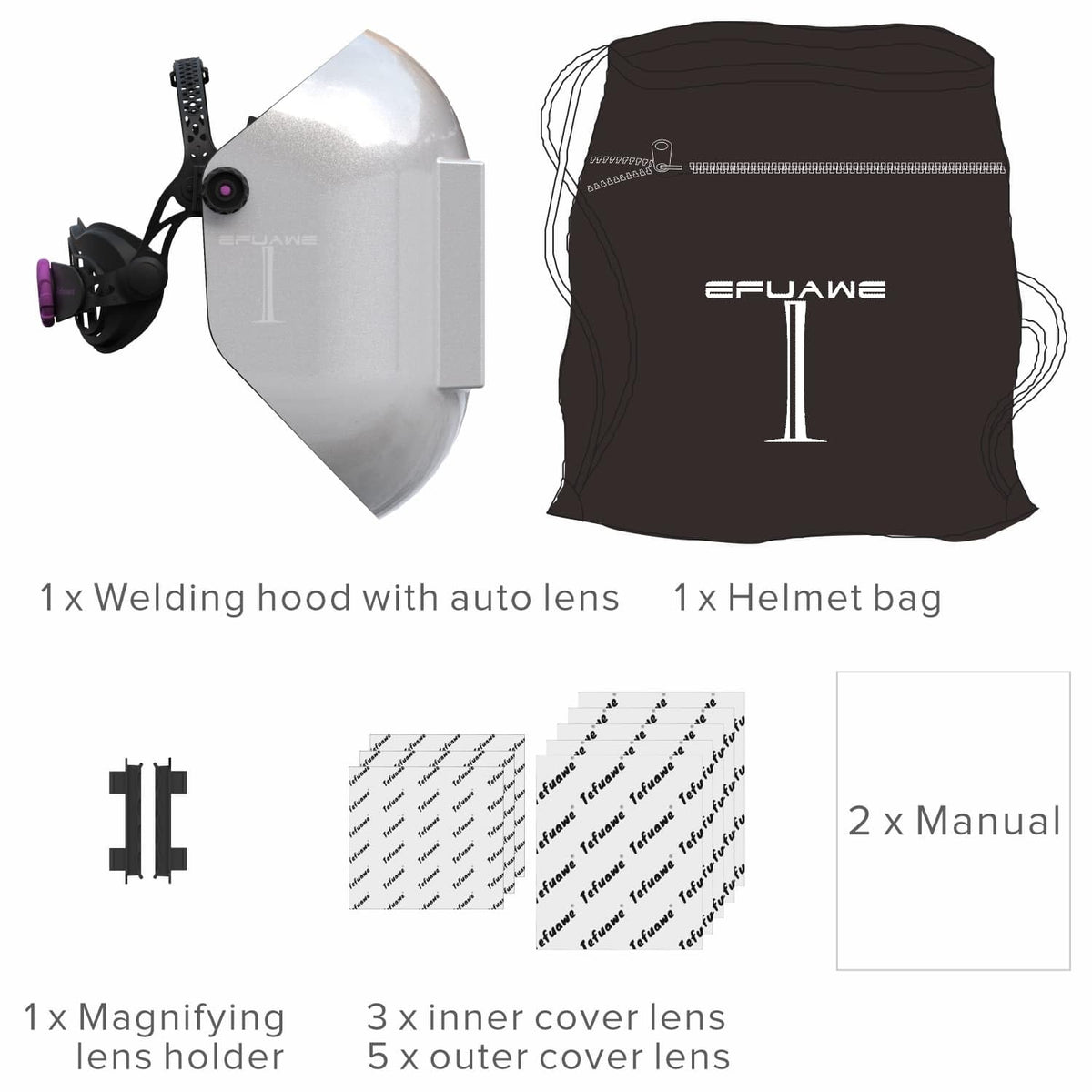 4 1/2" x 5 1/4" Fibreglass Auto Darkening Welding Hood O653
