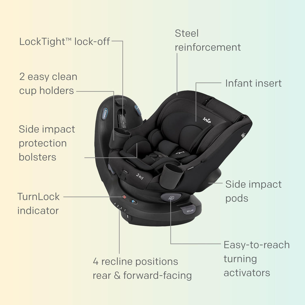 2-in-1 Rotating Convertible Car Seat Q3869