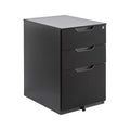 3-Drawer Black Mobile File Cabinet with Lock J80904