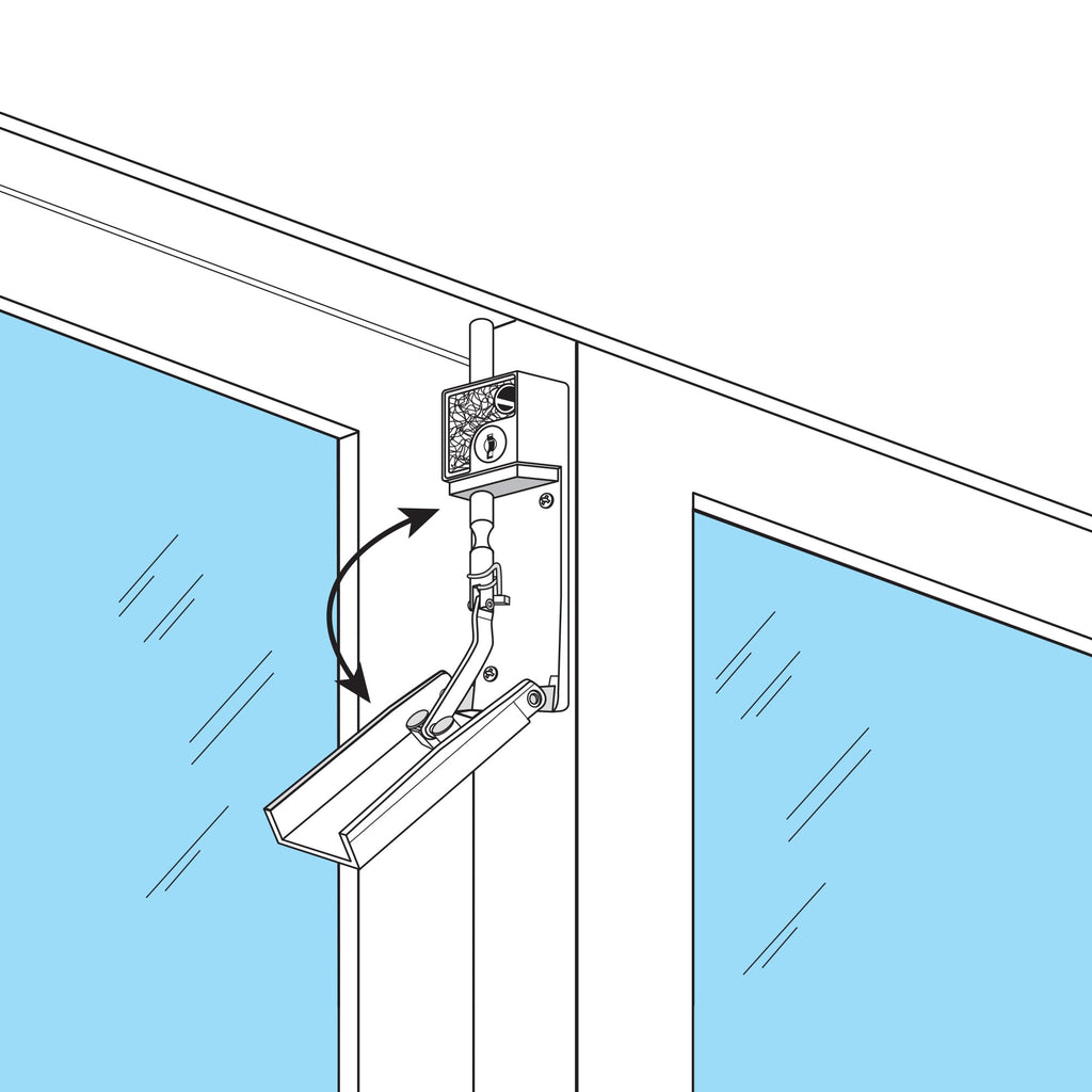 White Sliding Patio Door Keyed Bolt Lock E907669
