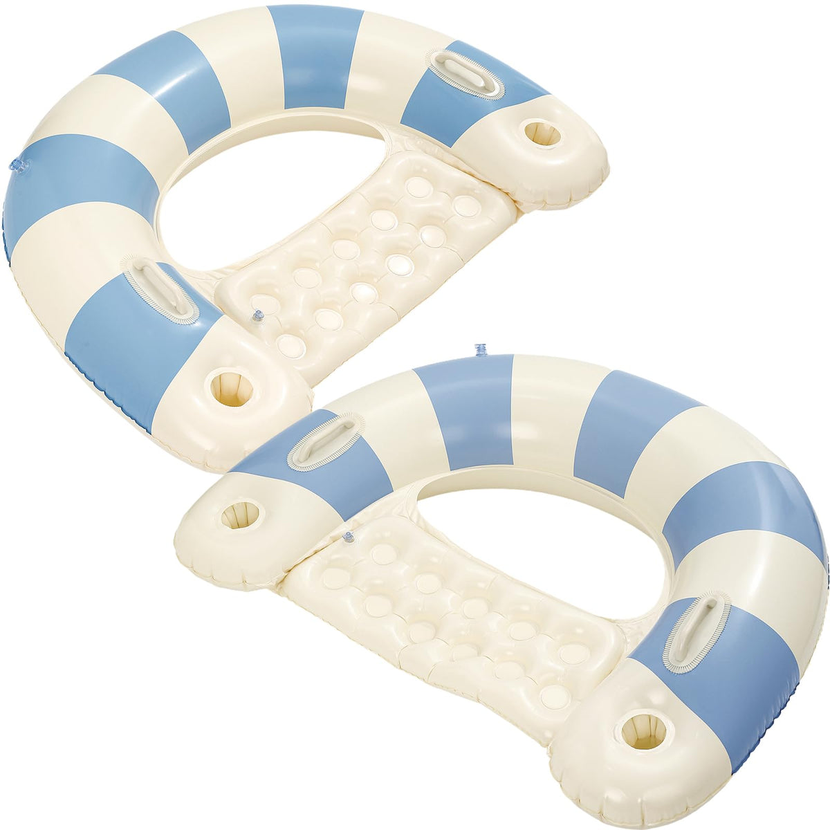 2 Pack Inflatable Pool Chairs with Cup Holders I3470