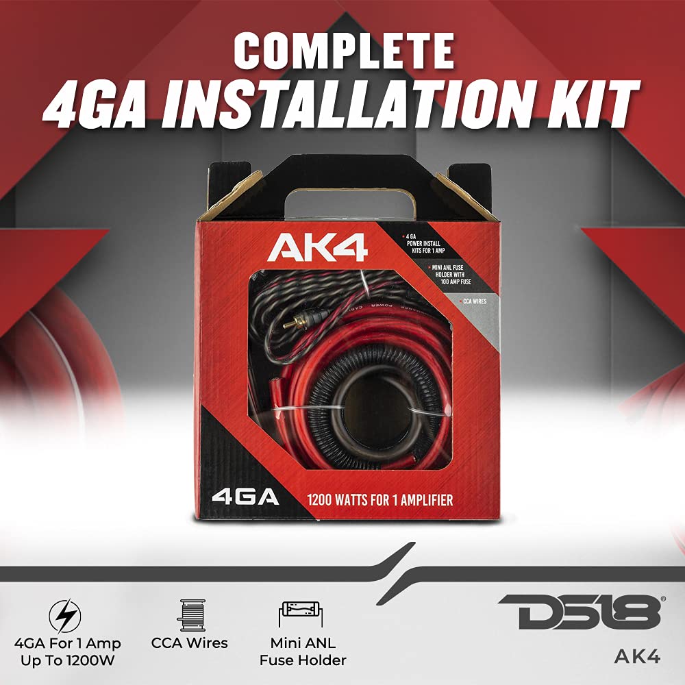 4 Gauge CCA Amplifier Installation Wiring Kit Y23521