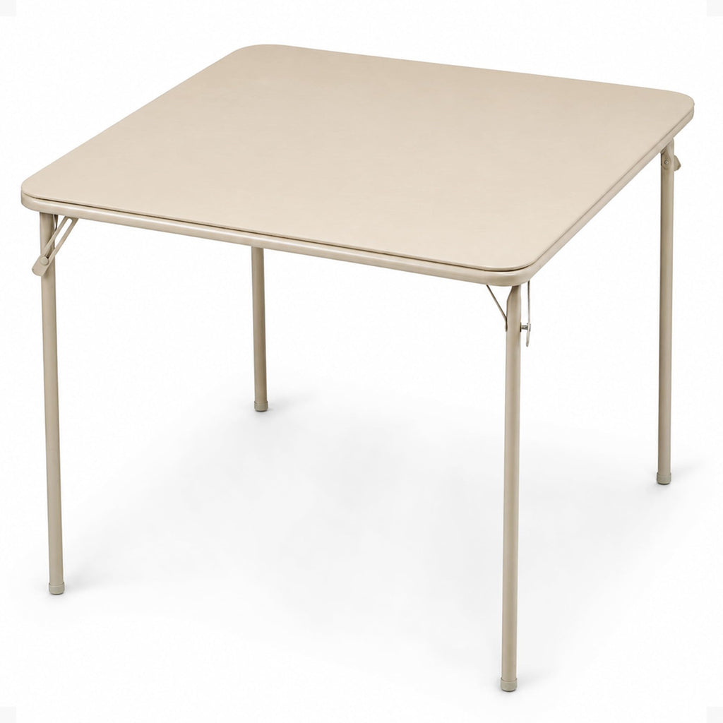 Buff Tan Square Folding Card Table Y45033