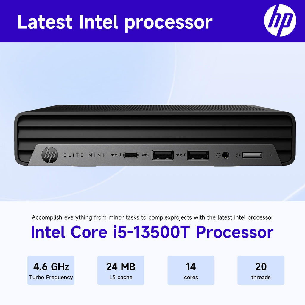 13th Gen Intel 14-Core i5-13500T 16GB DDR5 RAM 256GB SSD Mini Desktop R955822