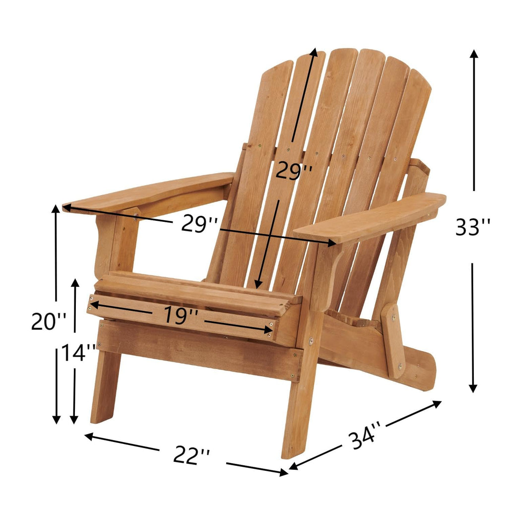 100 lbs Capacity Solid Wood Adirondack Chair F667321