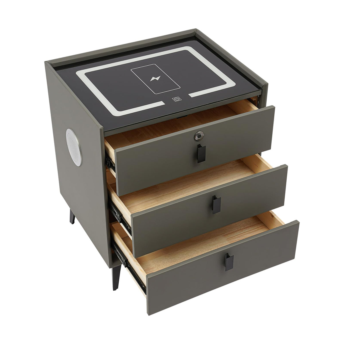 3-Drawer Bluetooth Speaker Nightstand E794