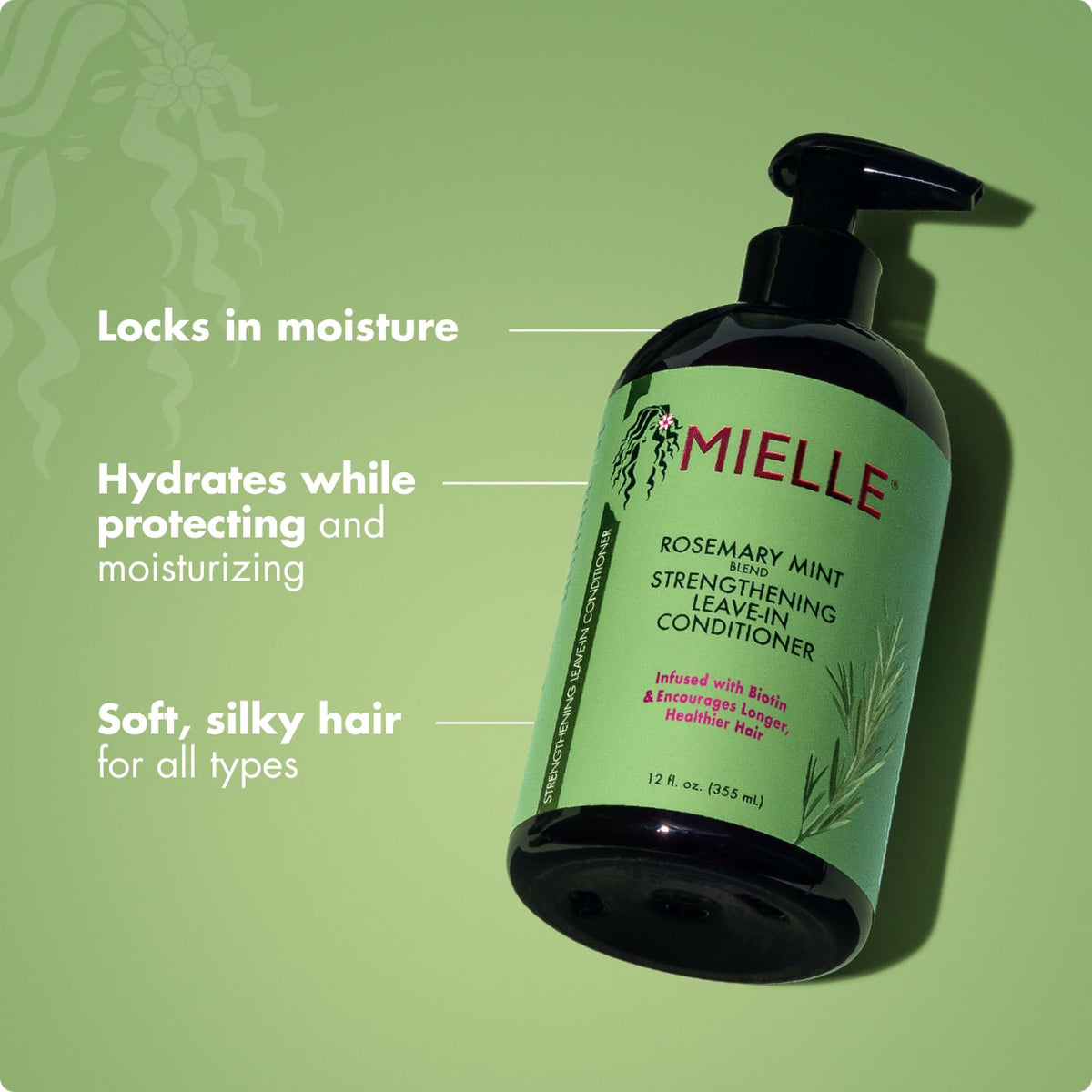 Rosemary Mint Strengthening Leave In Conditioner 12 Oz T337