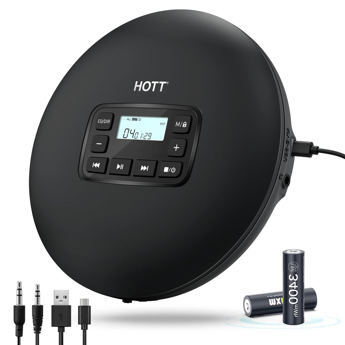 Portable CD Player with Anti-Skip Protection A1458