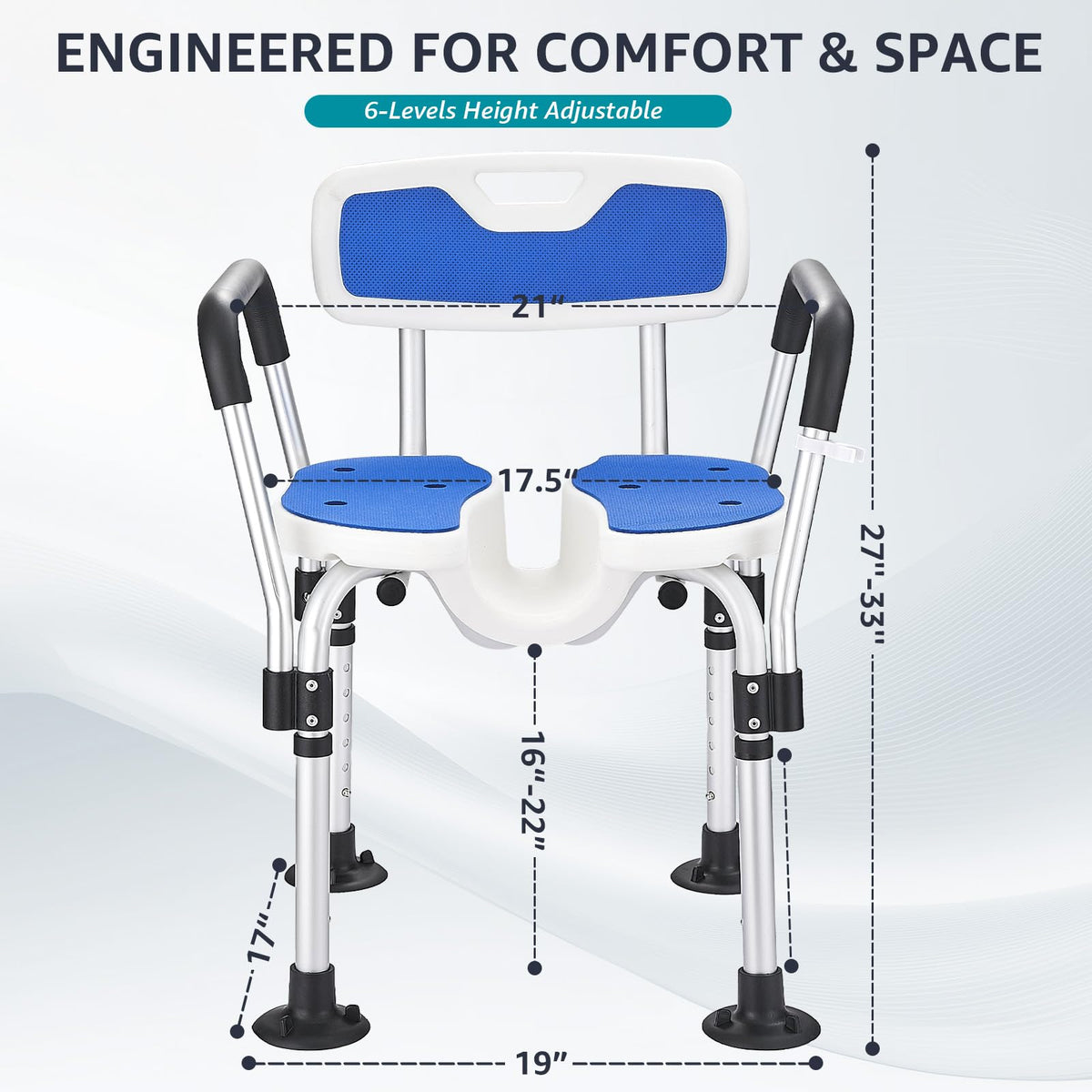 Shower Chair with Arms and Back V370