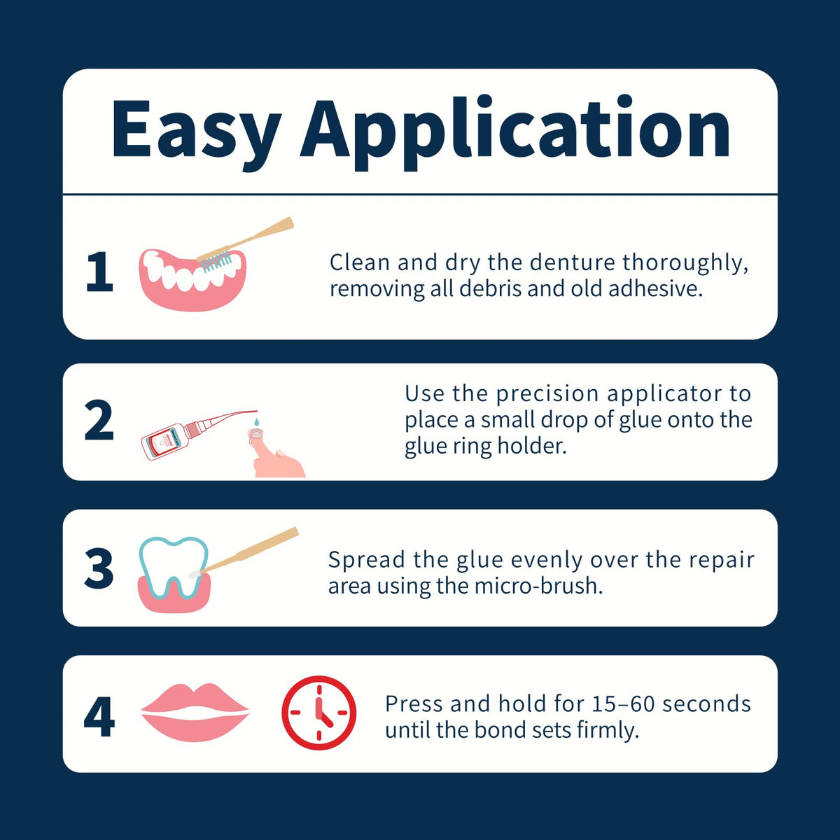 Denture Repair Glue 1oz Fast-Setting Adhesive P35864