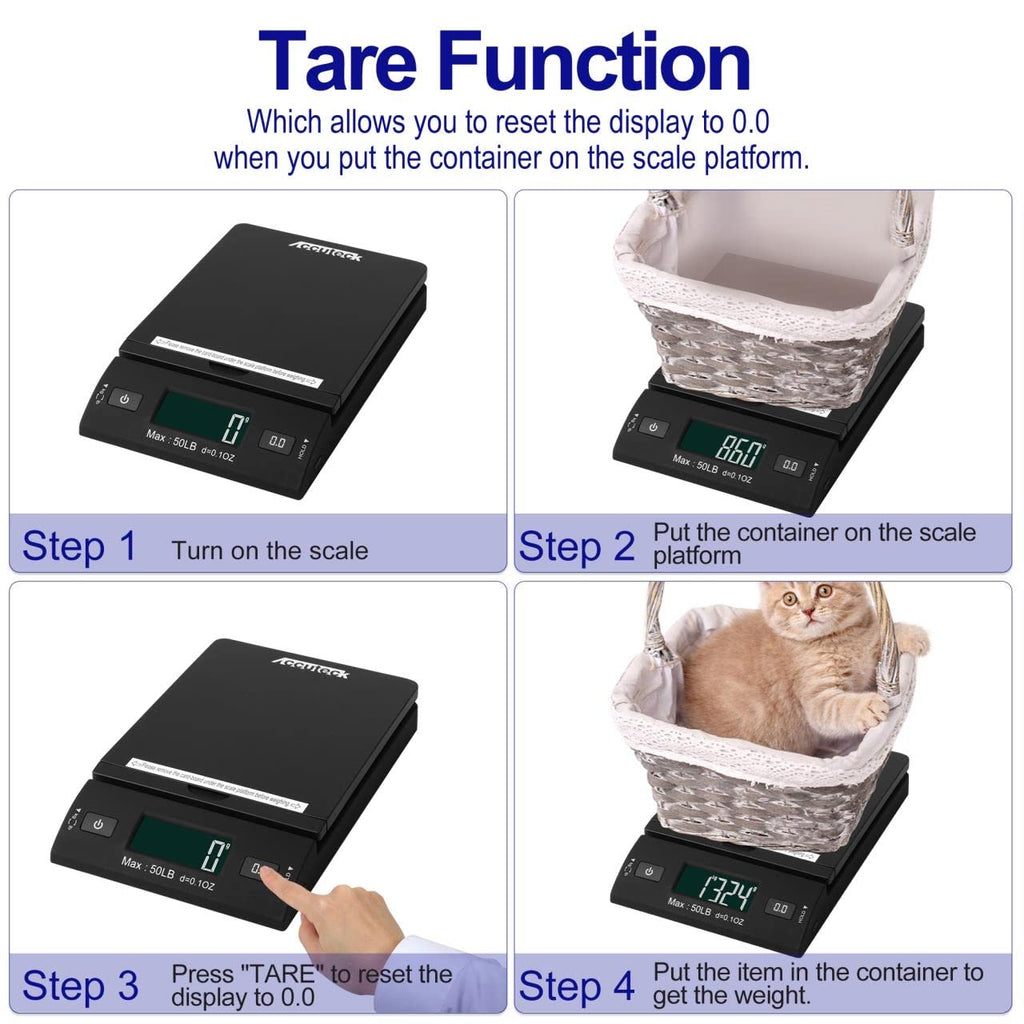 50 lb Black Digital Shipping Postal Scale T3978