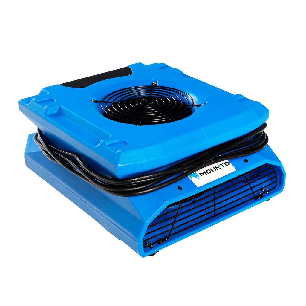 1/4 HP 1200 CFM Low Profile Air Mover, 2-Speed Carpet Dryer Floor Fan with Dual GFCI Outlets Z7926