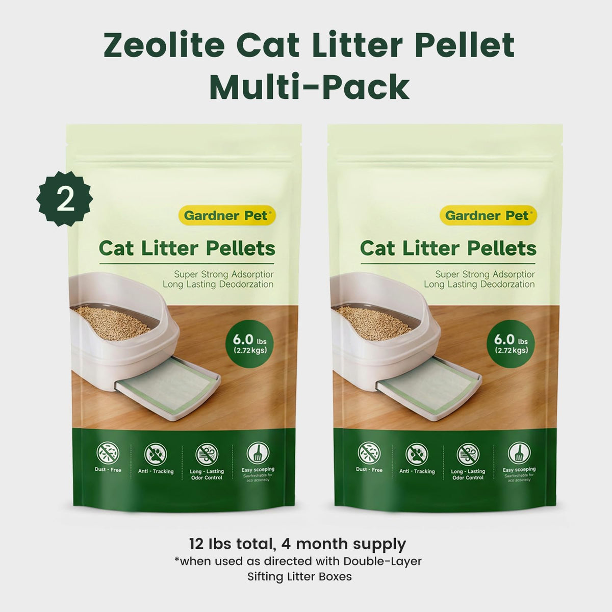Zeolite Cat Litter Pellets 12 Lbs F1151