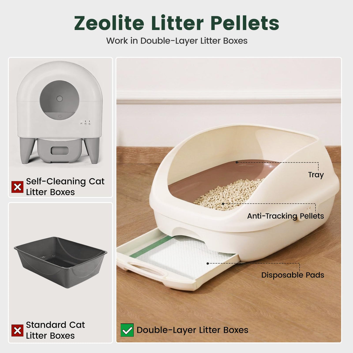 Zeolite Cat Litter Pellets 12 Lbs F1151