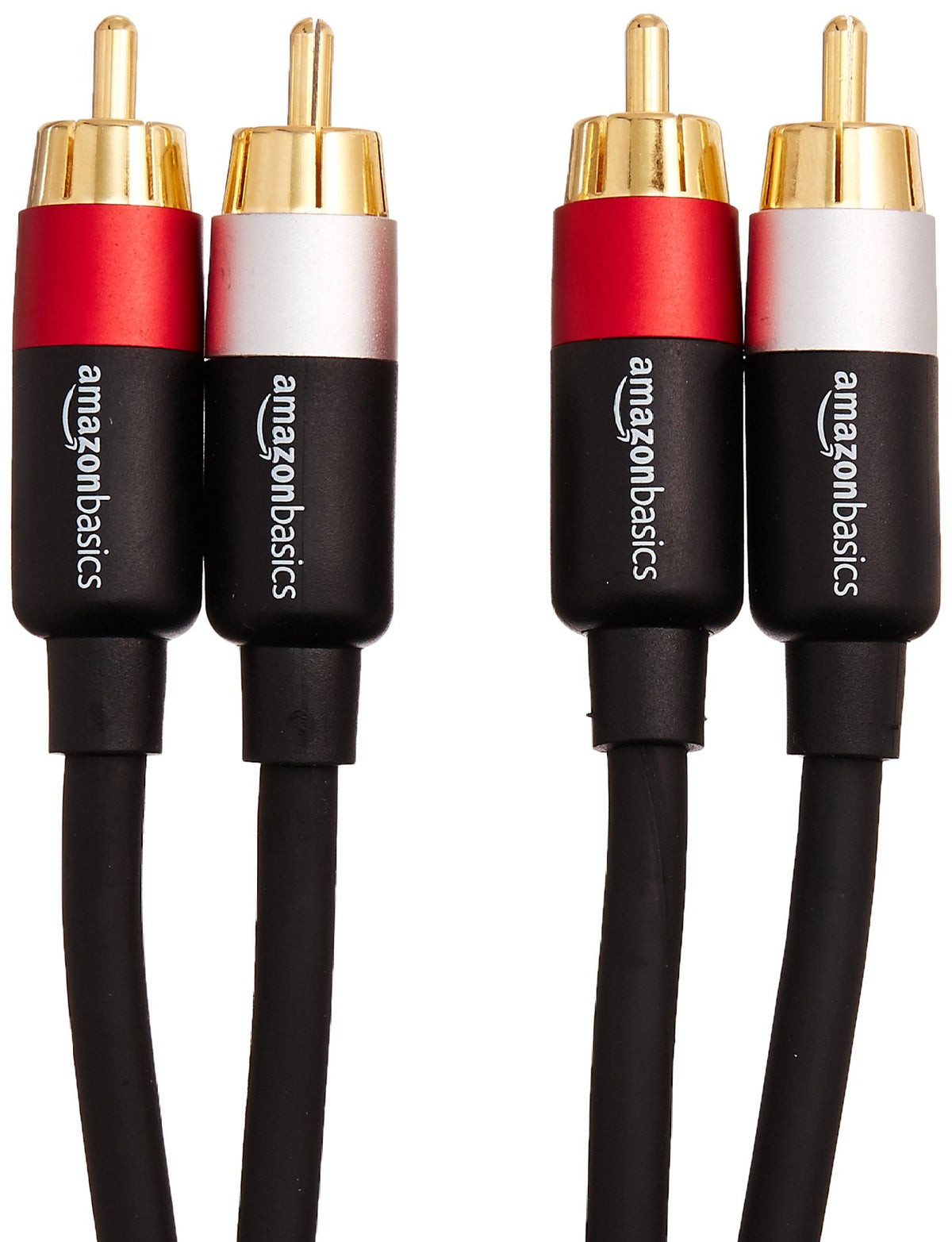2 RCA Stereo Audio Cable, 4 Feet, Black A834