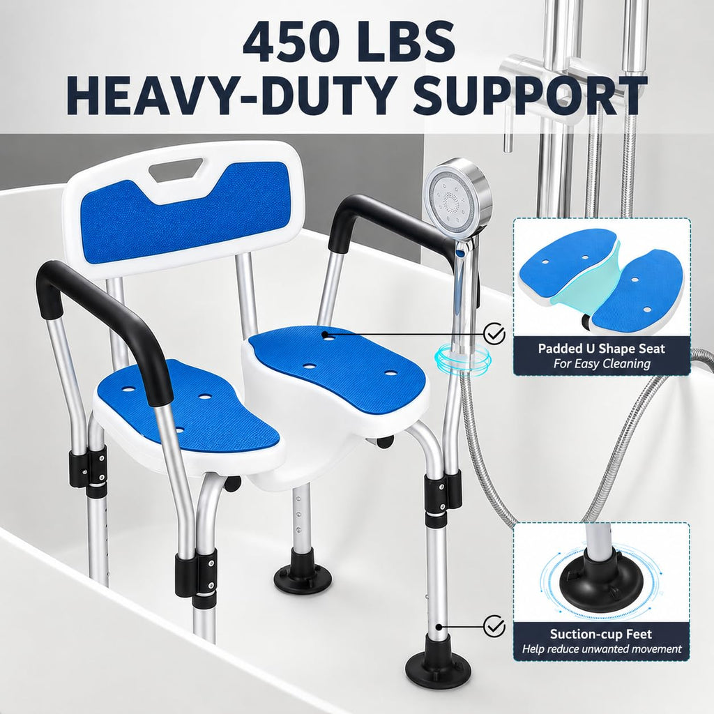 Shower Chair with Arms and Back V370