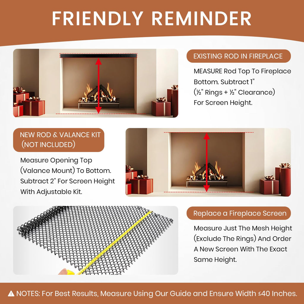 26x24 Inch 2 Pcs Fireplace Screen Mesh D54040