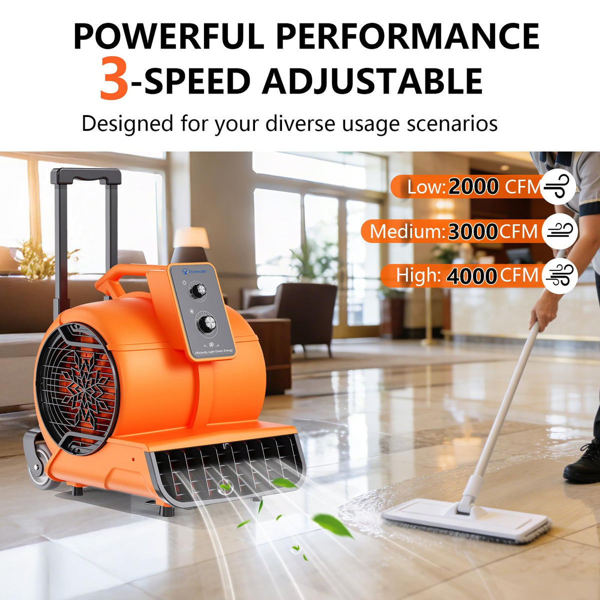 1 HP 4000 CFM Portable Air Mover U447