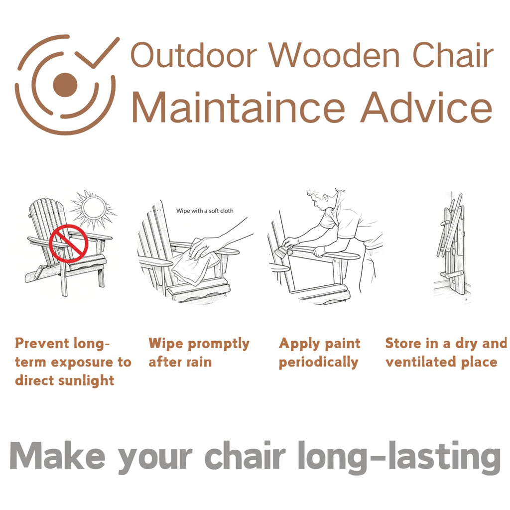 100 lbs Capacity Solid Wood Adirondack Chair F667321