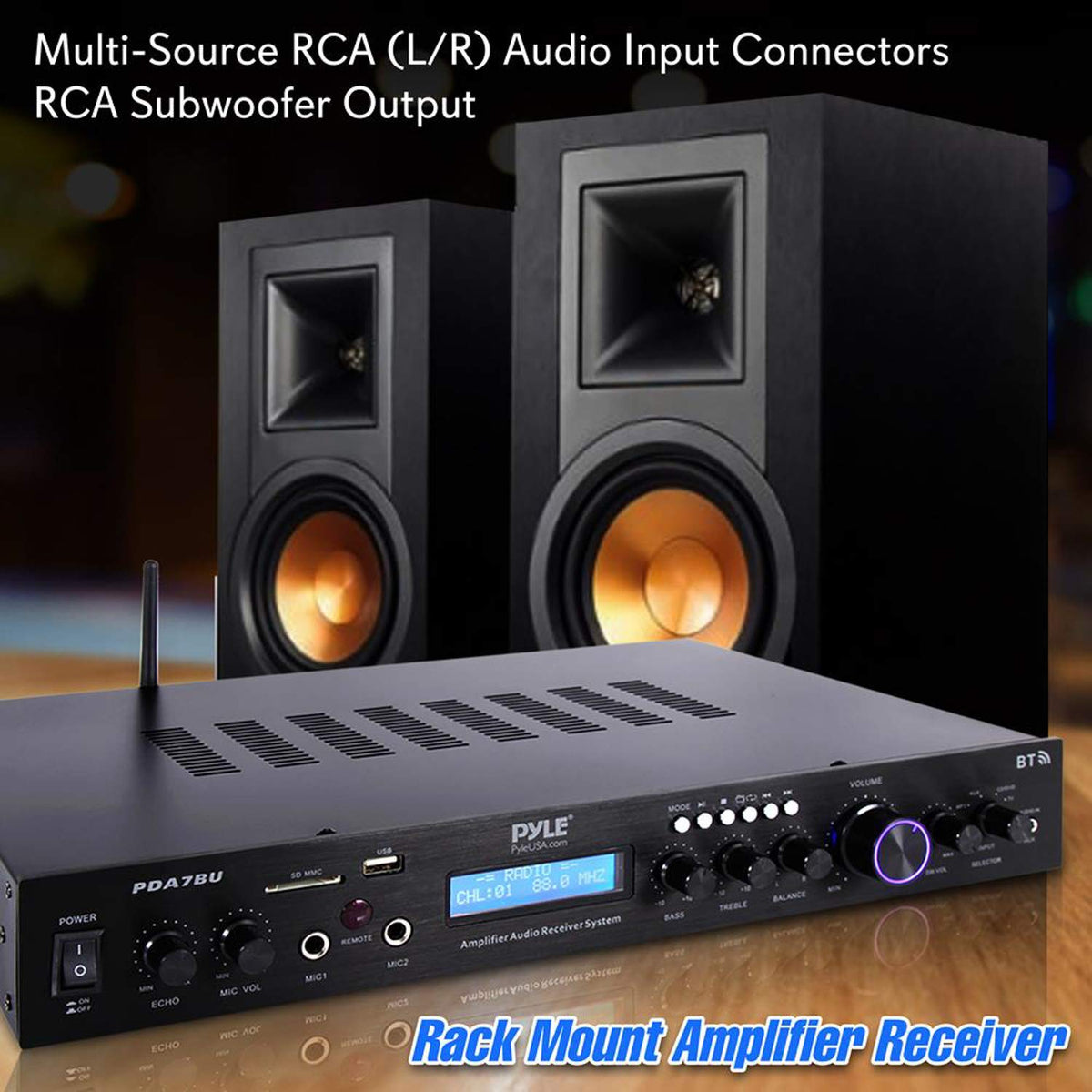 200 Watts 5 Channels Bluetooth Home Theater Amplifier L328