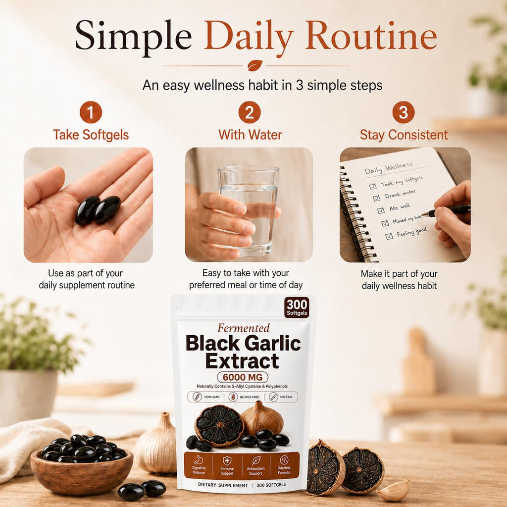 Black Garlic Extract Capsules 300 Softgels G64802