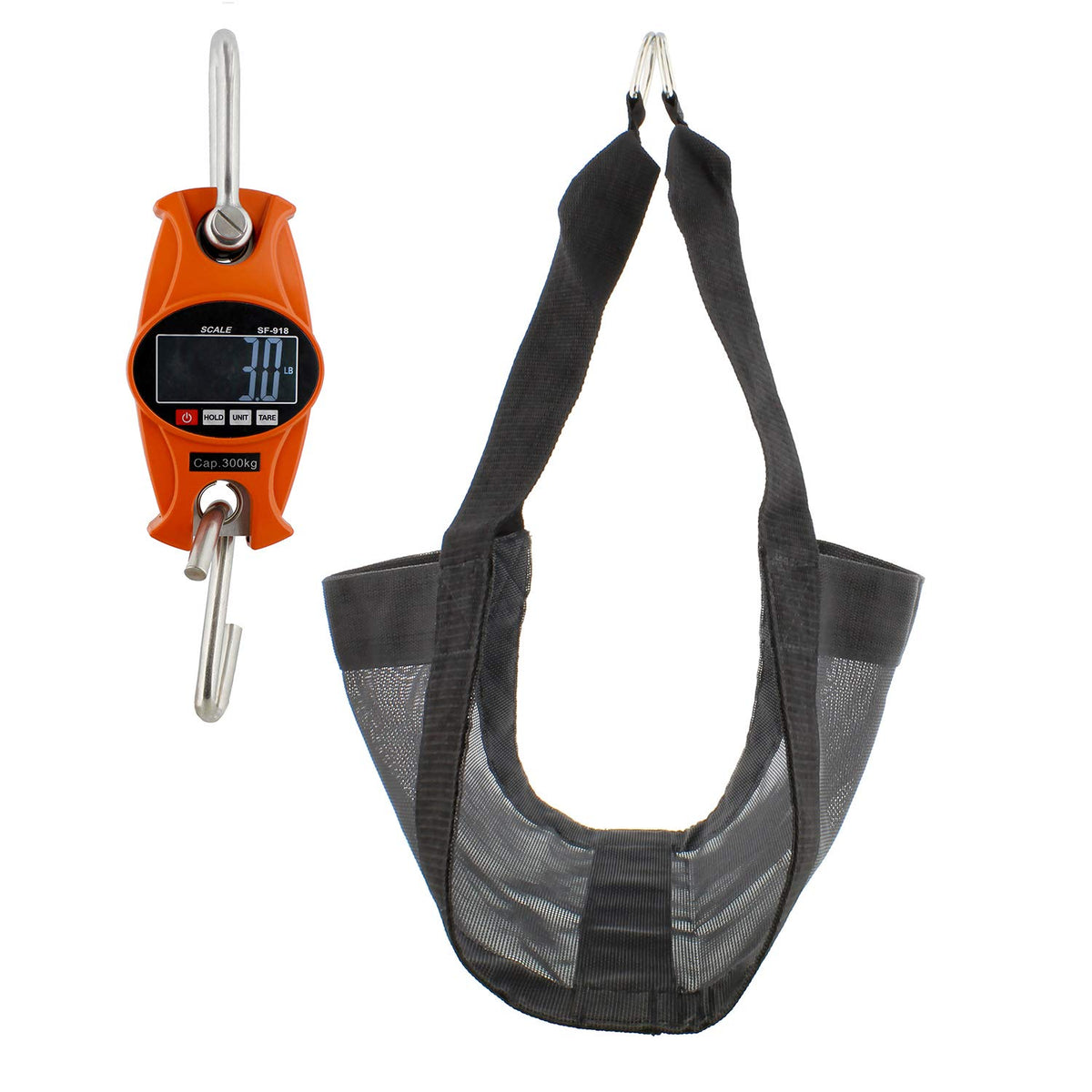 Blue Digital Hanging Scale & Livestock Sling 660 lb O53530
