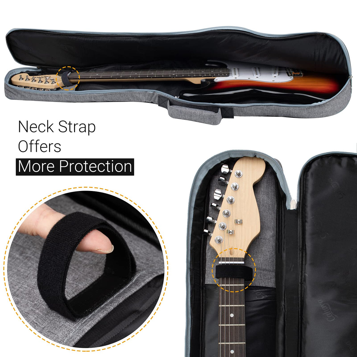 Waterproof Hardshell Acoustic Guitar Case with 3 Pockets P53060