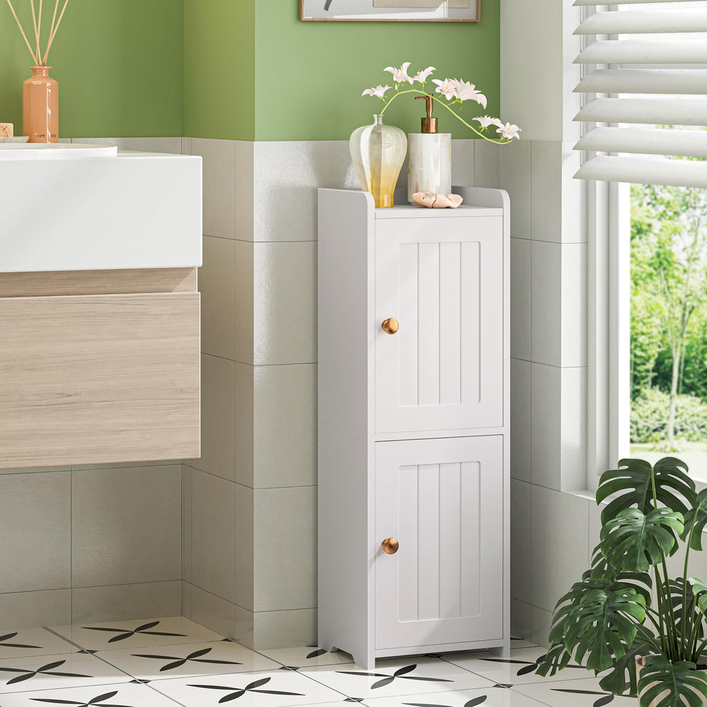 White Bathroom Storage Cabinet with 2 Doors N10603