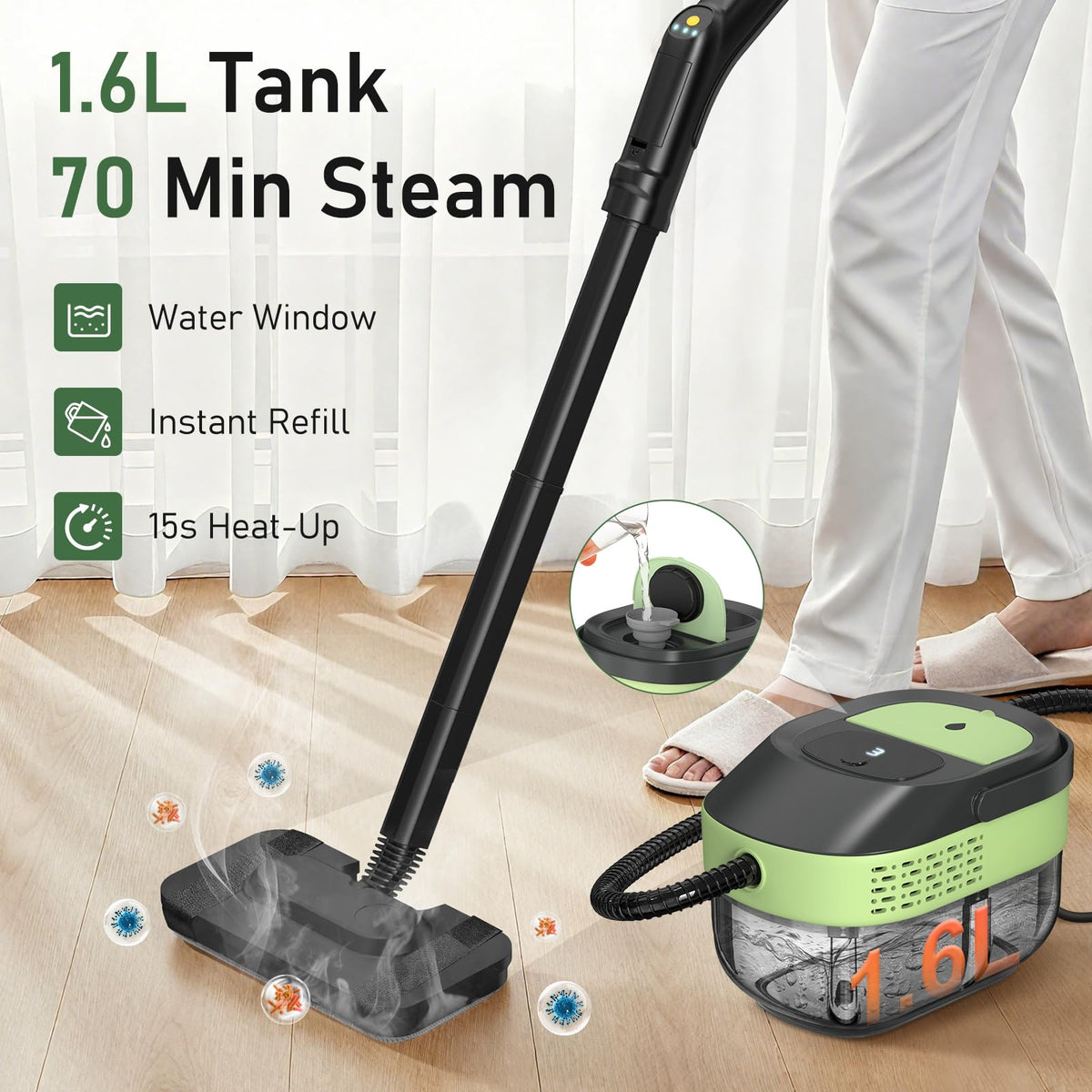 2500W Steam Mop Cleaner with 37 Accessories P4643