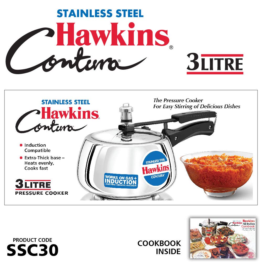 Stainless Steel Pressure Cooker, 3 Liter G2428