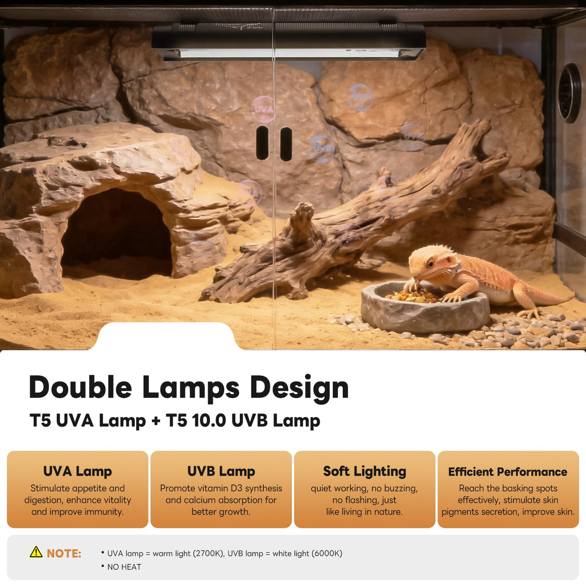 12 Inch UVB Reptile Light Fixture with Timer Z20793