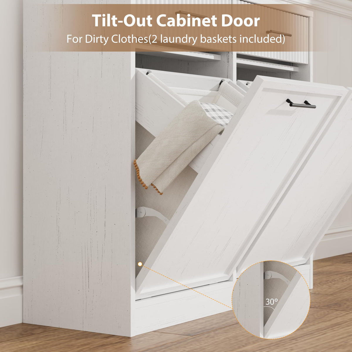 Double Tilt Out Laundry Hamper Cabinet L12263