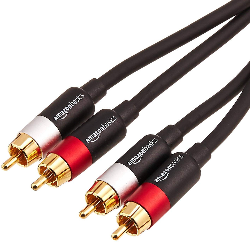 2 RCA Stereo Audio Cable, 4 Feet, Black A834