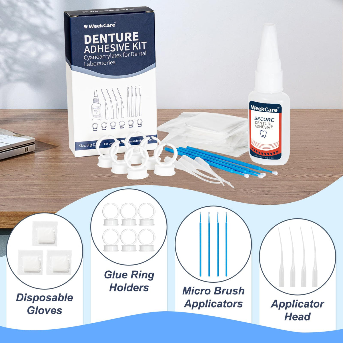 Denture Repair Glue 1oz Fast-Setting Adhesive P35864