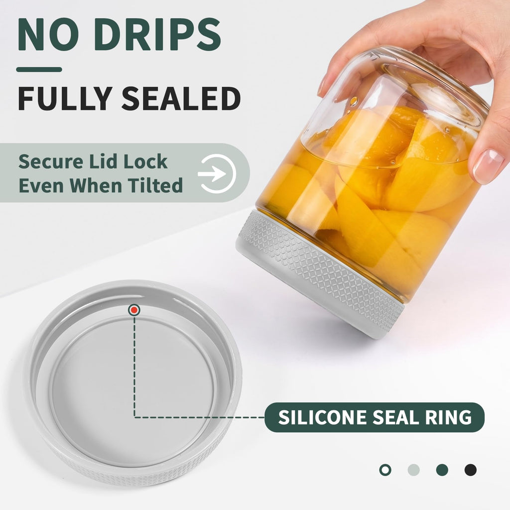 12 Pack 16 oz Glass Jars with Lid N796165