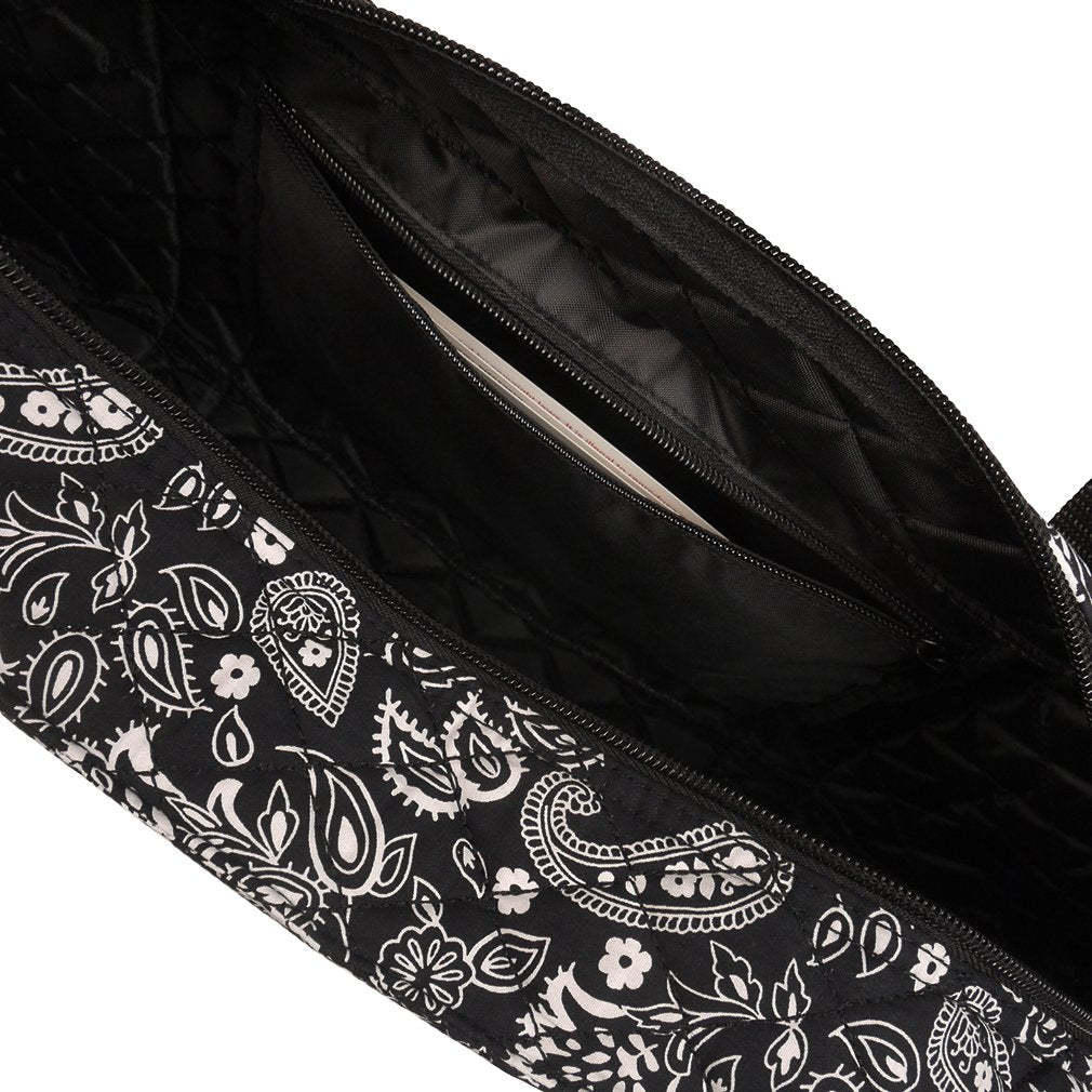Black Paisley Mahjong Set with Soft Bag, 166 Ivory Colored Engraved Tiles, 4 All-in-One Rack/Pushers C92605