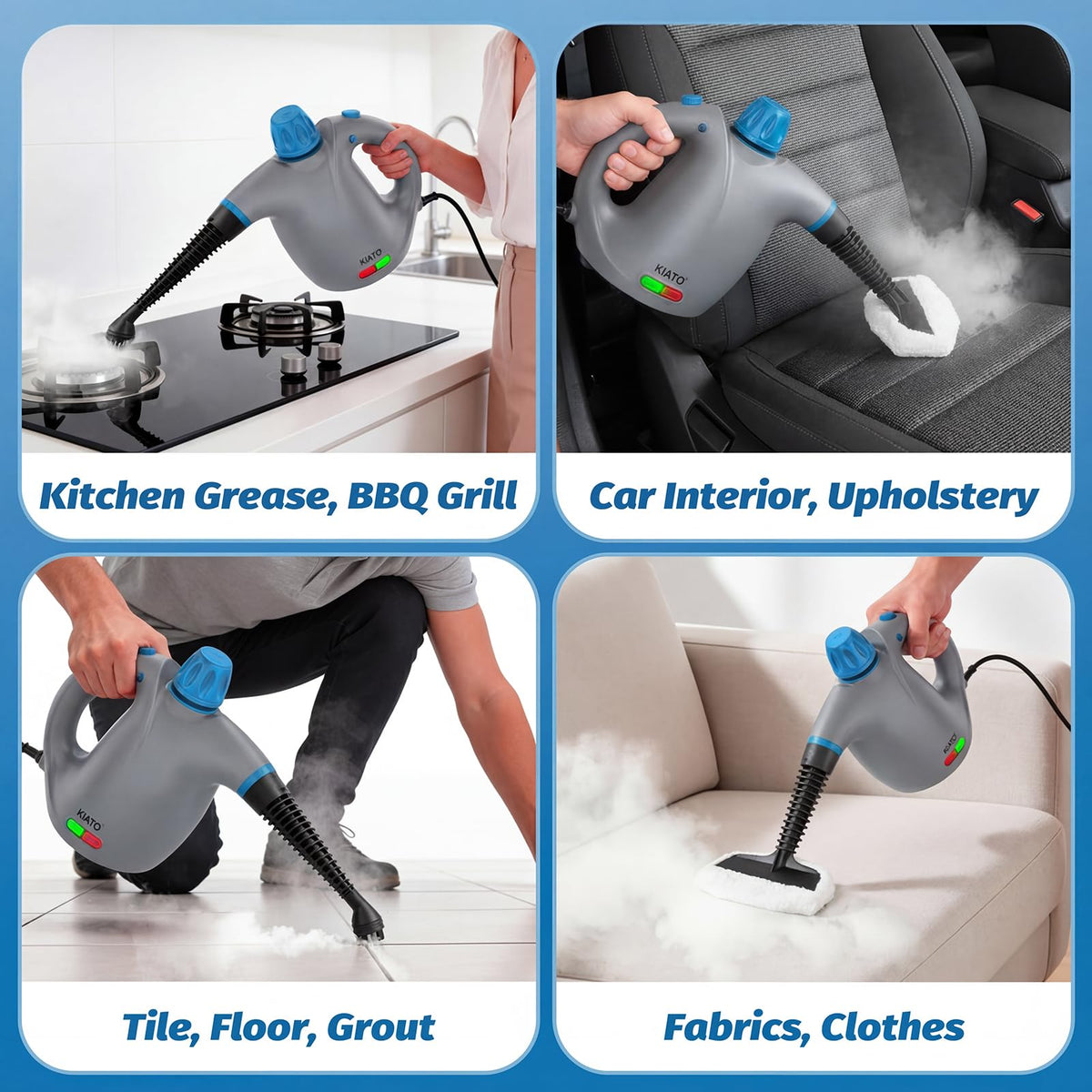 Handheld Steam Cleaner Pressurized Grey N226271