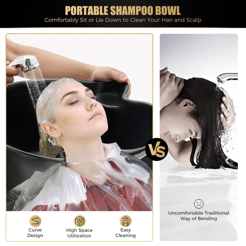 Portable Shampoo Bowl with Electric Pump R566