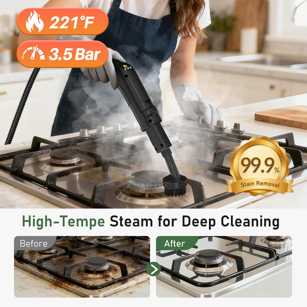 2500W Steam Mop Cleaner with 37 Accessories P4643