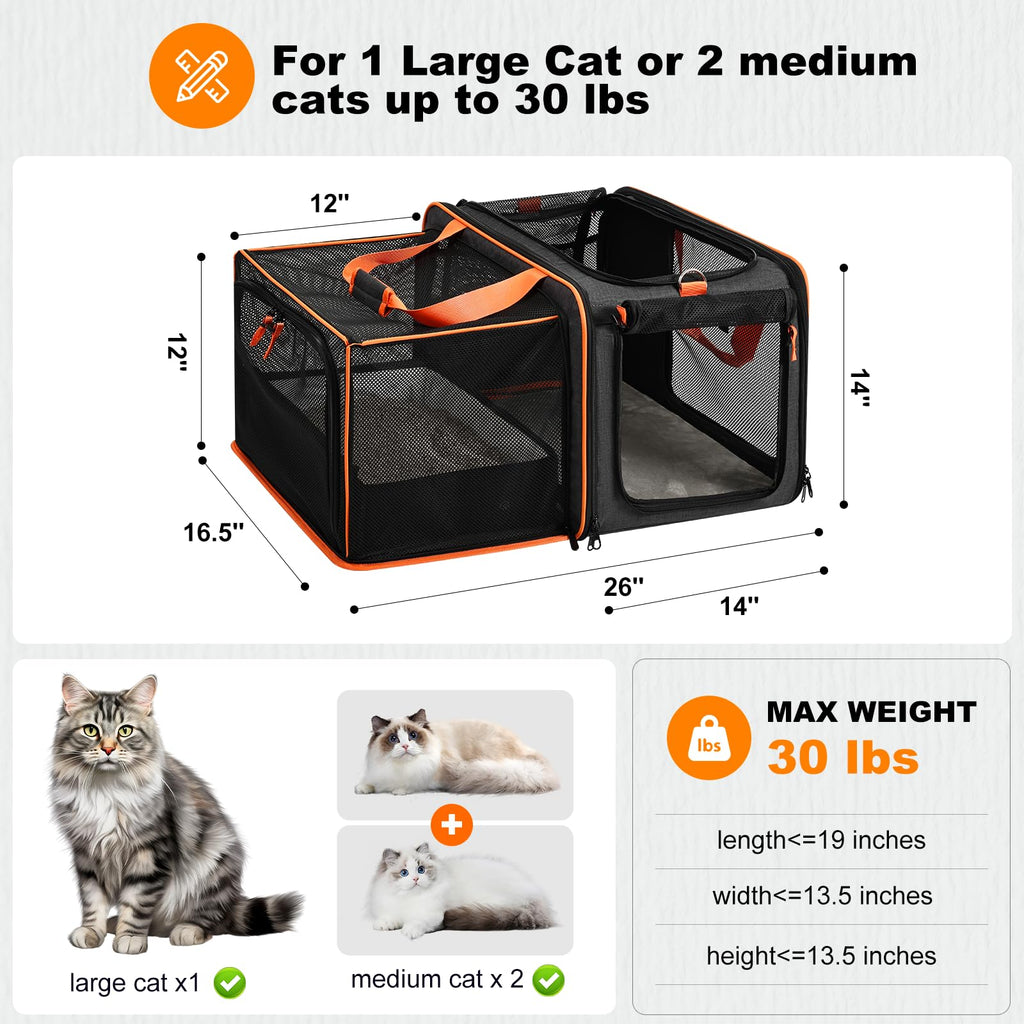 Expandable Large Cat Carrier D295