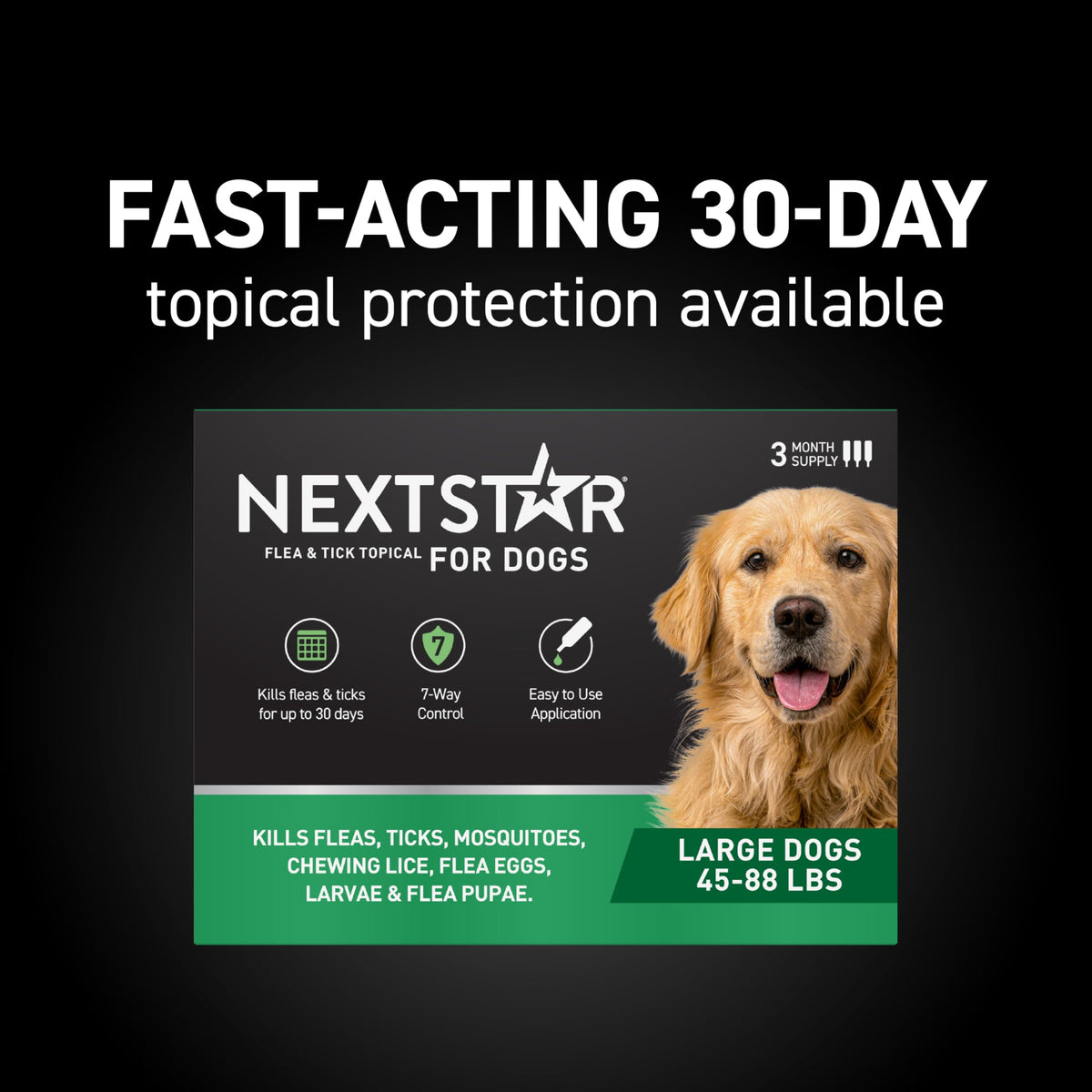 Flea & Tick Topical Dogs Large 1-Month E4477