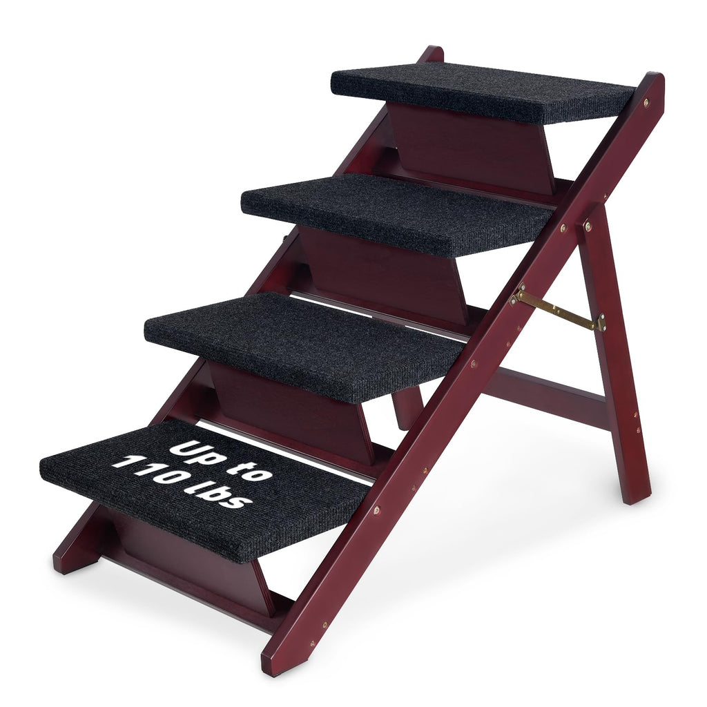 Foldable 4 Steps Wooden Dog Stairs R858