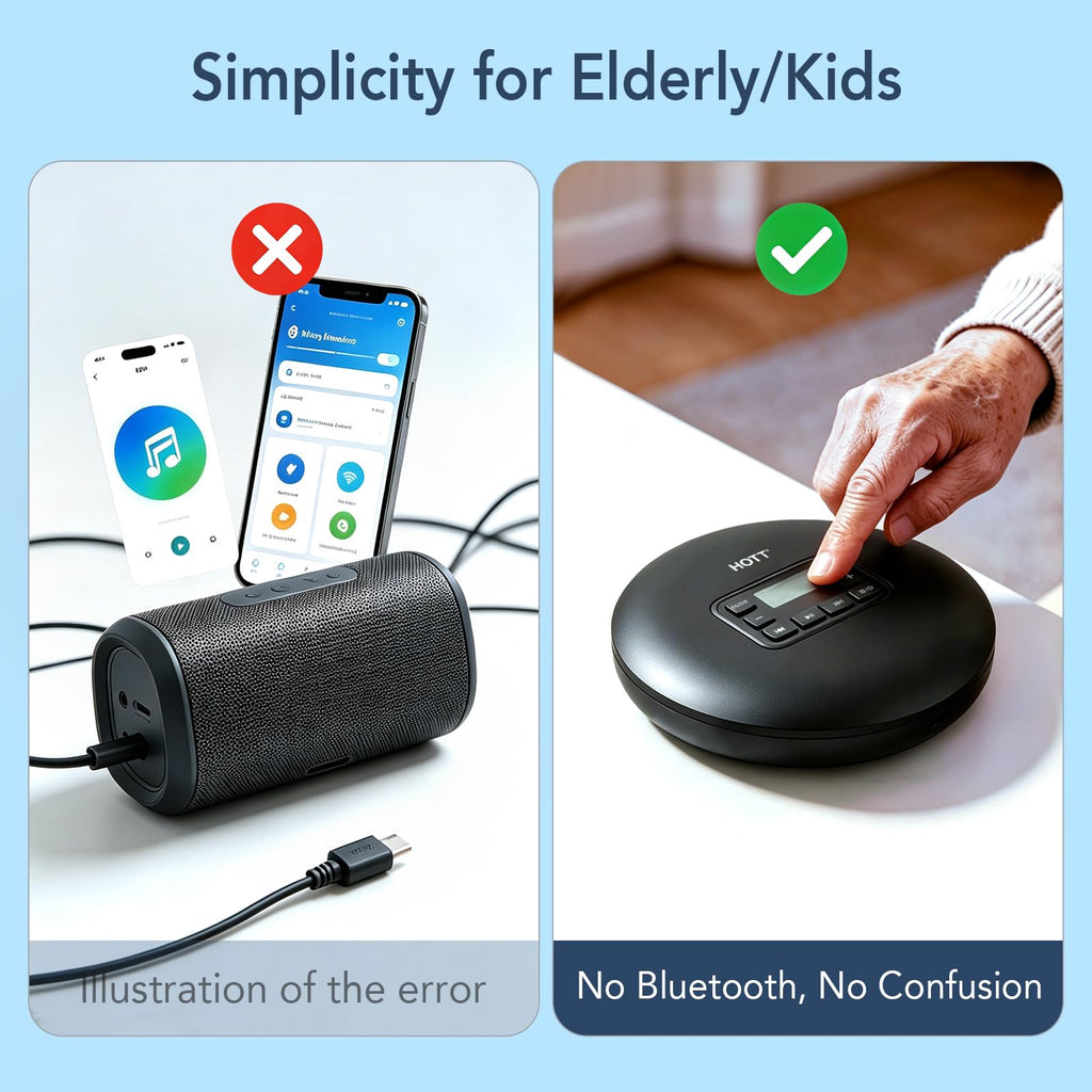 Portable CD Player with Anti-Skip Protection A1458