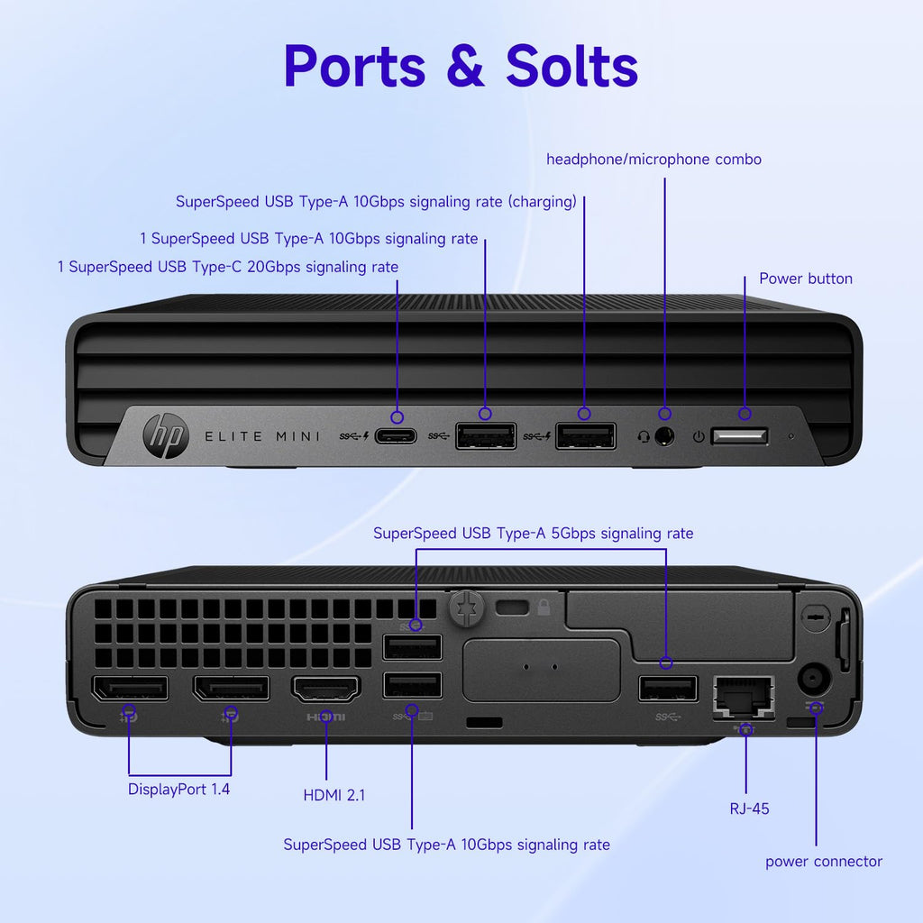 13th Gen Intel 14-Core i5-13500T 16GB DDR5 RAM 256GB SSD Mini Desktop R955822